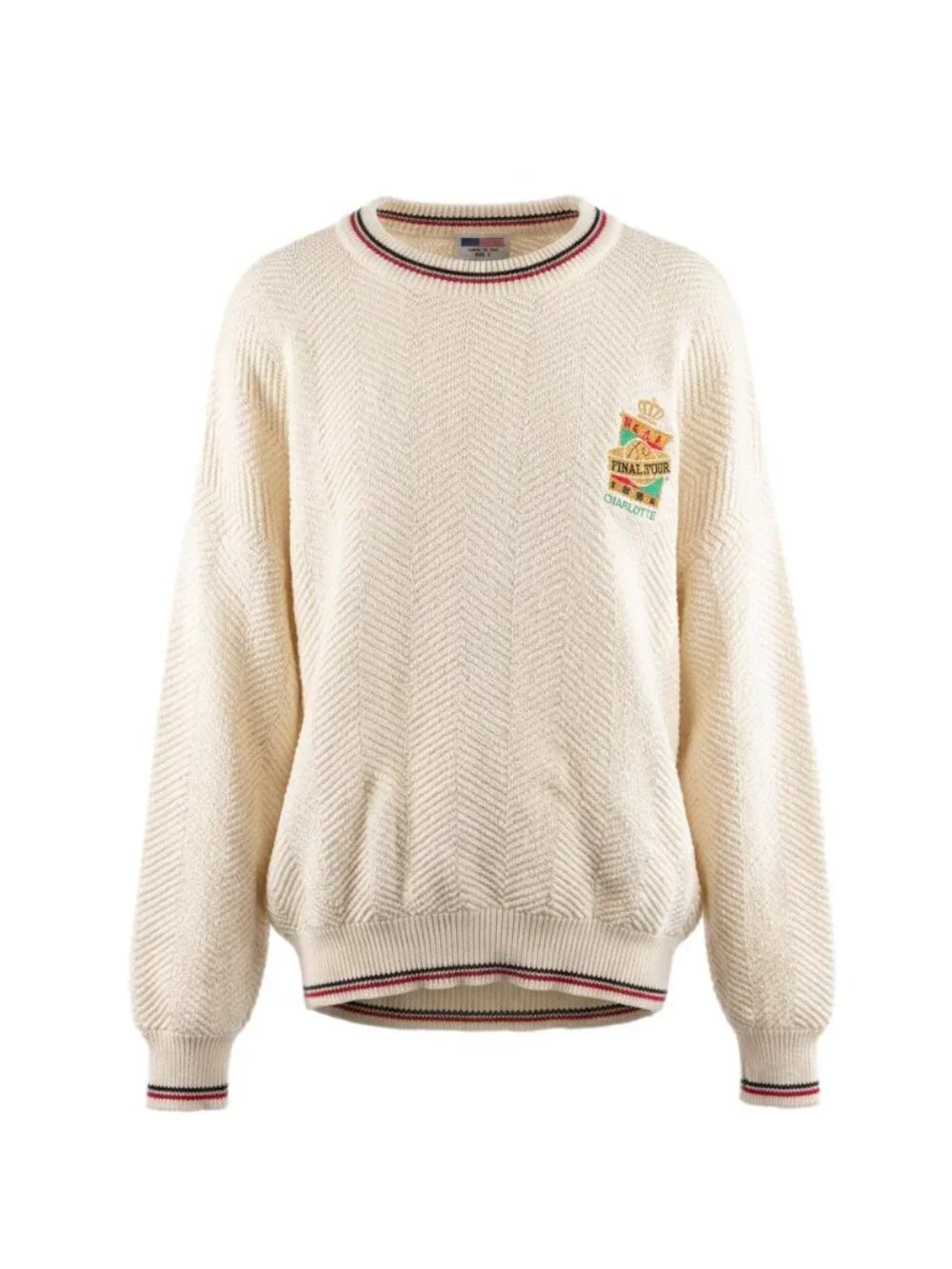 Vintage Collectible 1994 NCAA Final Four Charlotte Knit Sweater Cream Men's XL